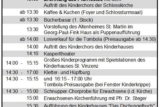 Programm Pfarrfest 2025