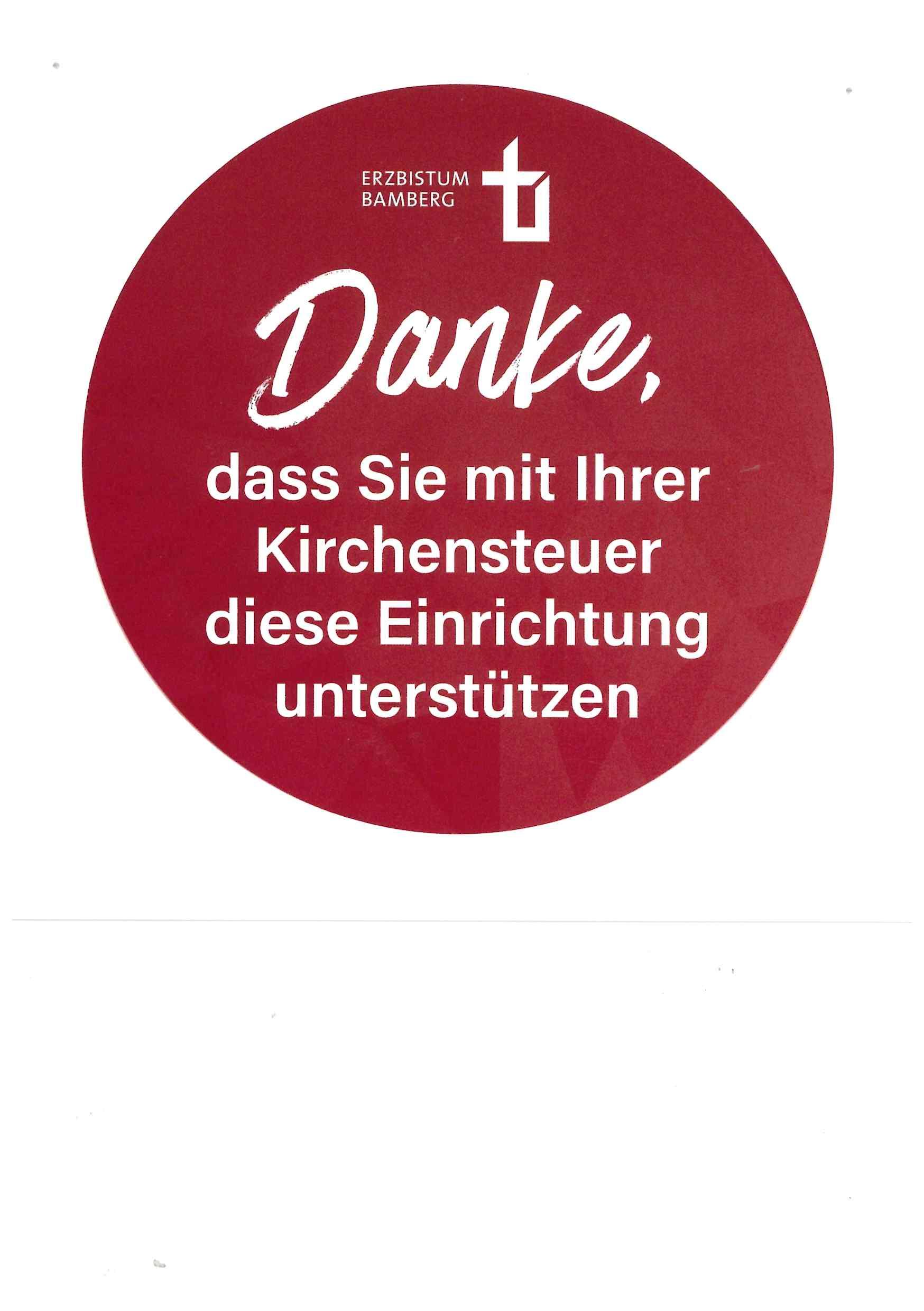 Danke Kirchensteuer Unterstützung